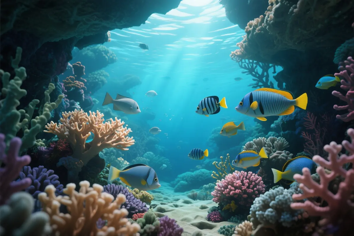 海底3D场景示意图